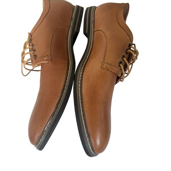 Men\'s Joseph Abboud Brown Oxford Leather Dress Lace Up Shoes Size 12 main image 5